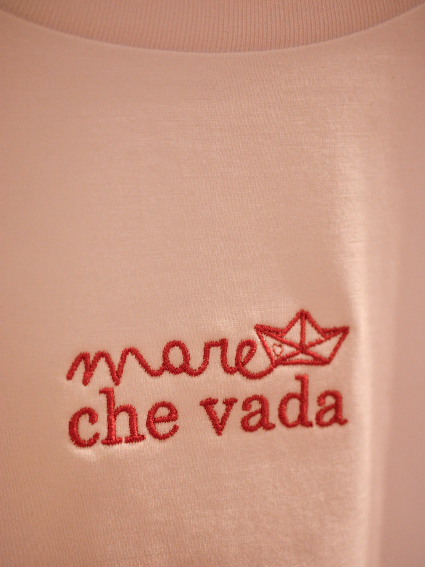 Maglietta ricamata a maniche corte