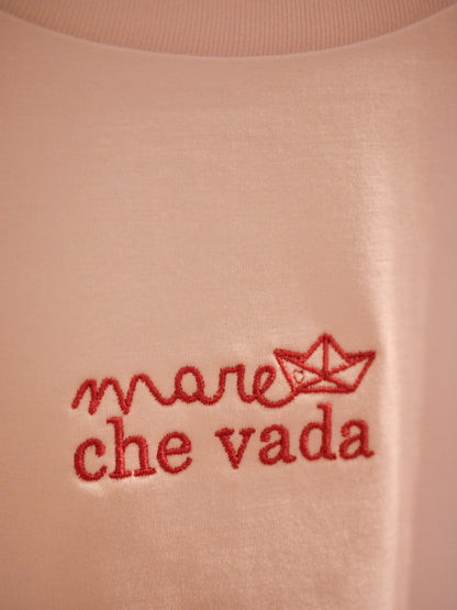 Maglietta ricamata a maniche corte