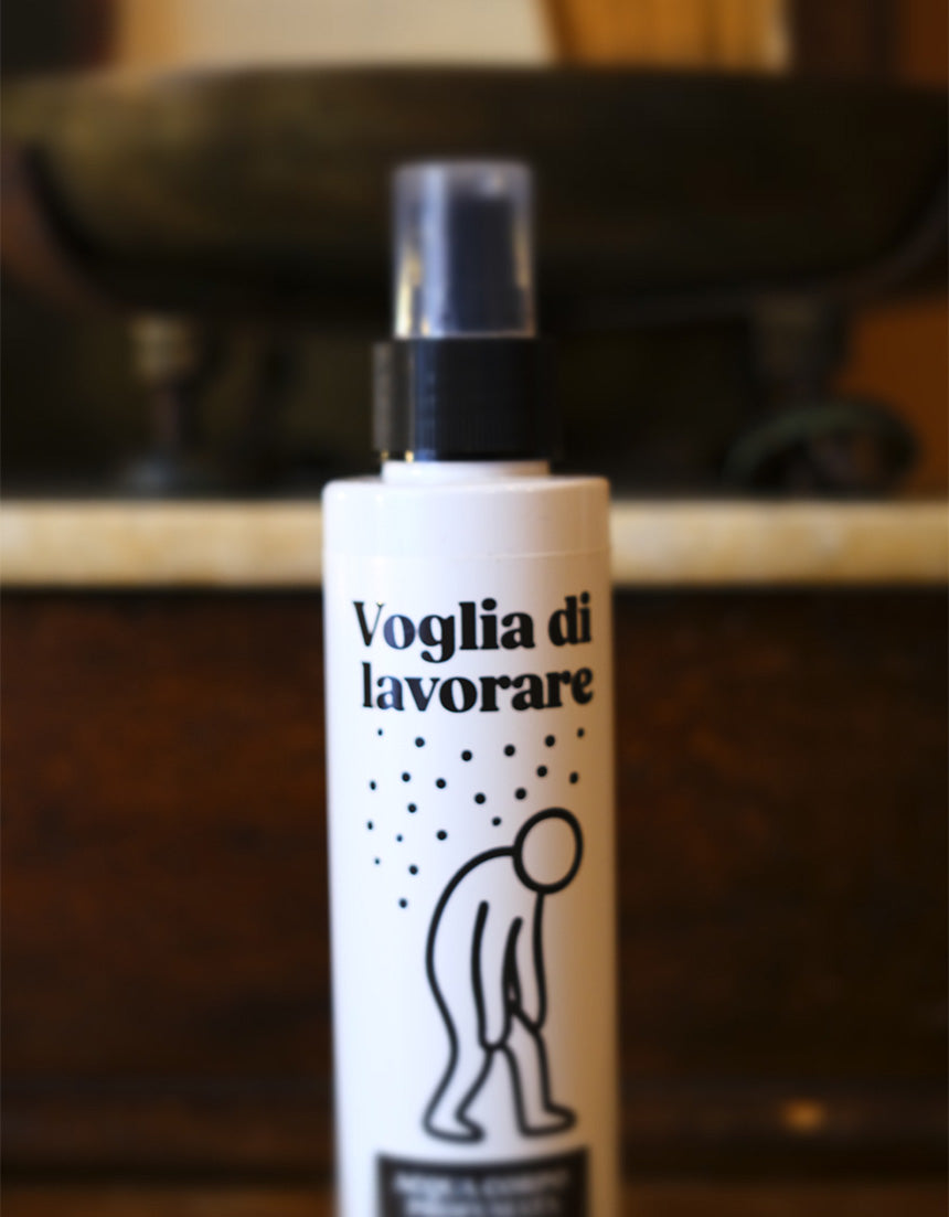 Acqua profumata voglia di lavorare