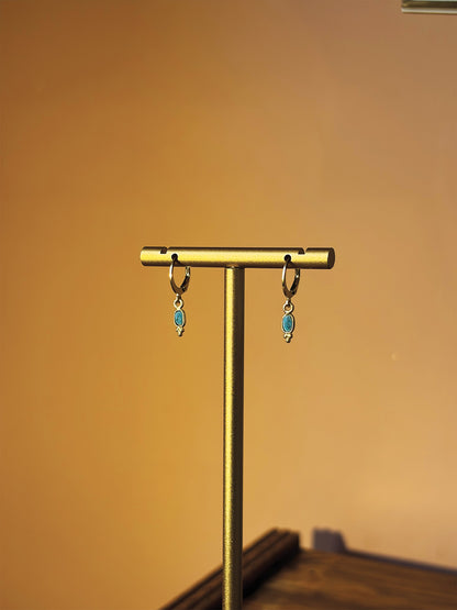 Orecchini goccia accurra/blu