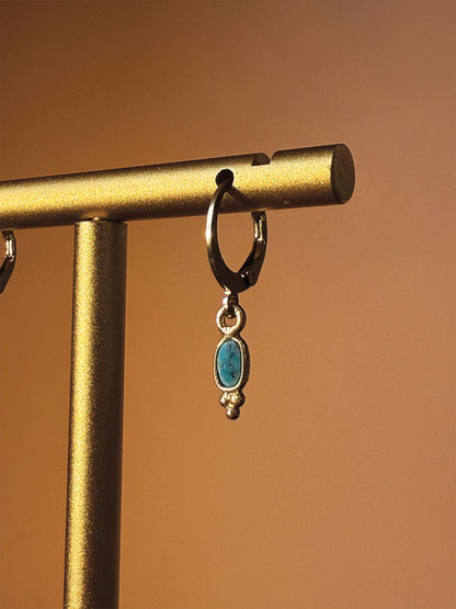 Orecchini goccia accurra/blu