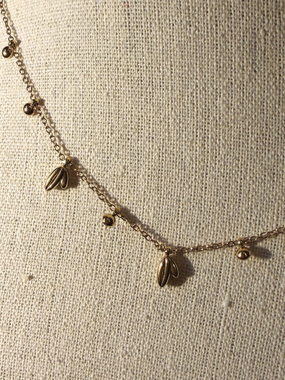 Collana foglie d'oro